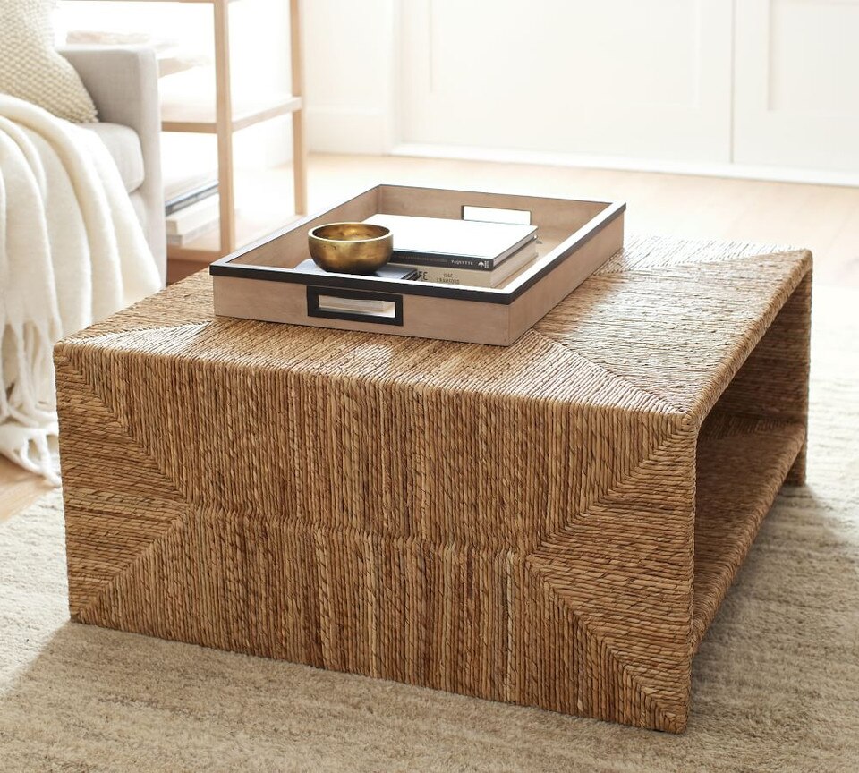 Malibu 91 cm Woven Square Coffee Table