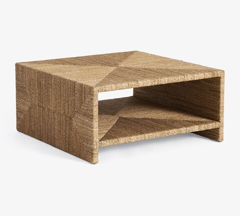 Malibu 91 cm Woven Square Coffee Table