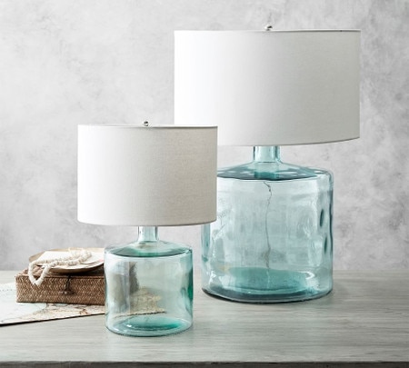 Mallorca Recycled Glass Table Lamp Pottery Barn Australia