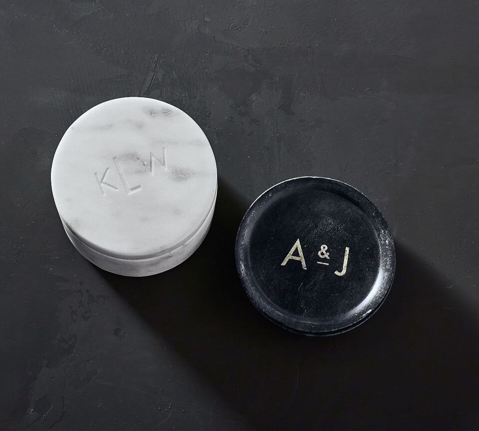 White Marble Divided Salt Cellar