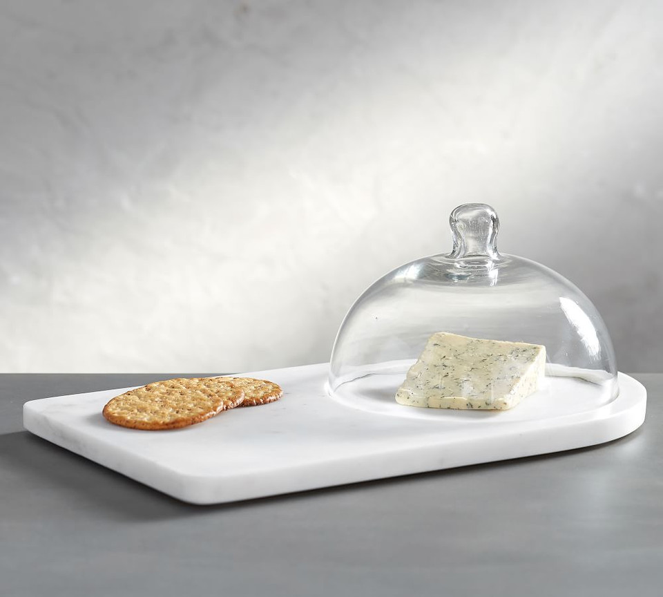 Marble Glass Domed Cheese Board