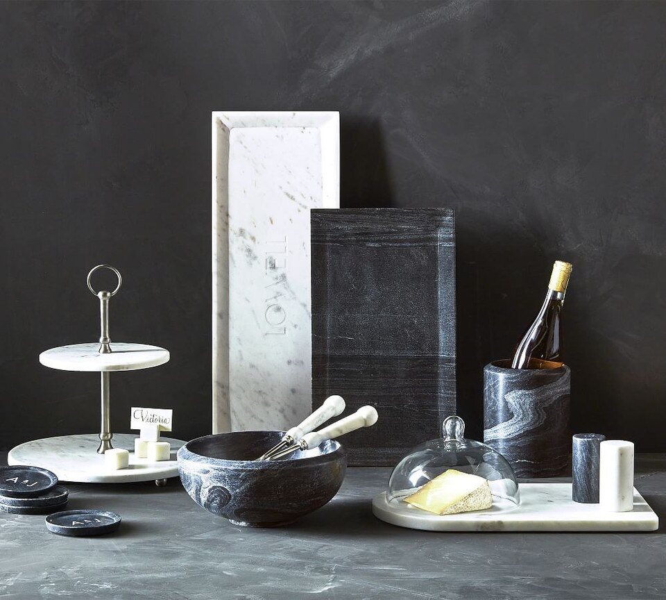White Marble Long Cheese Board