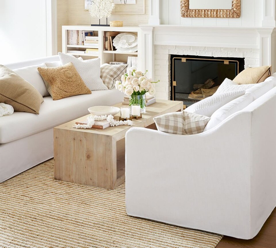 Marina Slope Arm Slipcovered Sofa