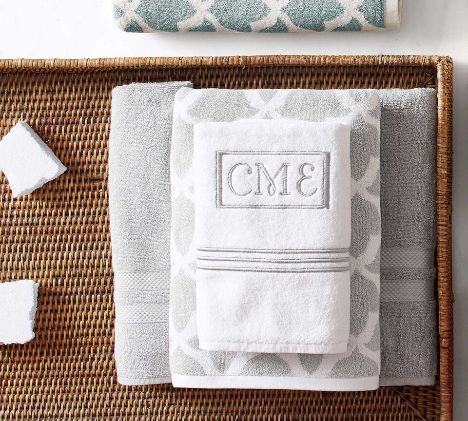 Marlo Jacquard Organic 600-gram Weight Bath Towels ...