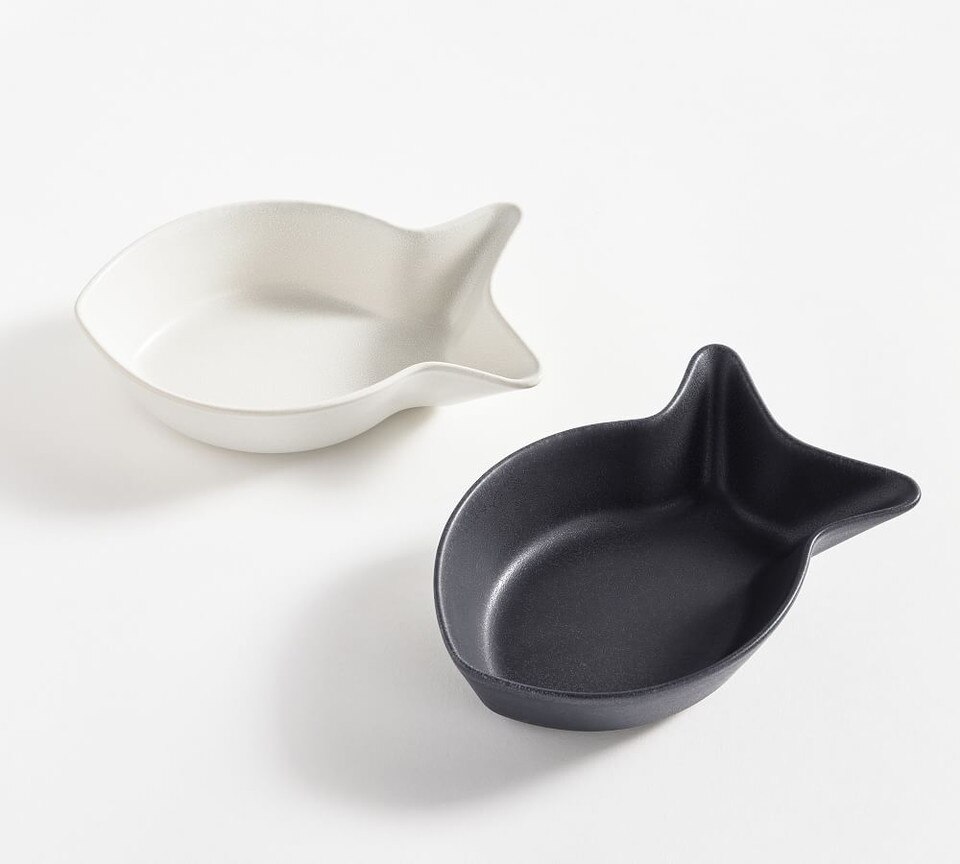 Mason Figural Fish Pet Bowl, Set of 2