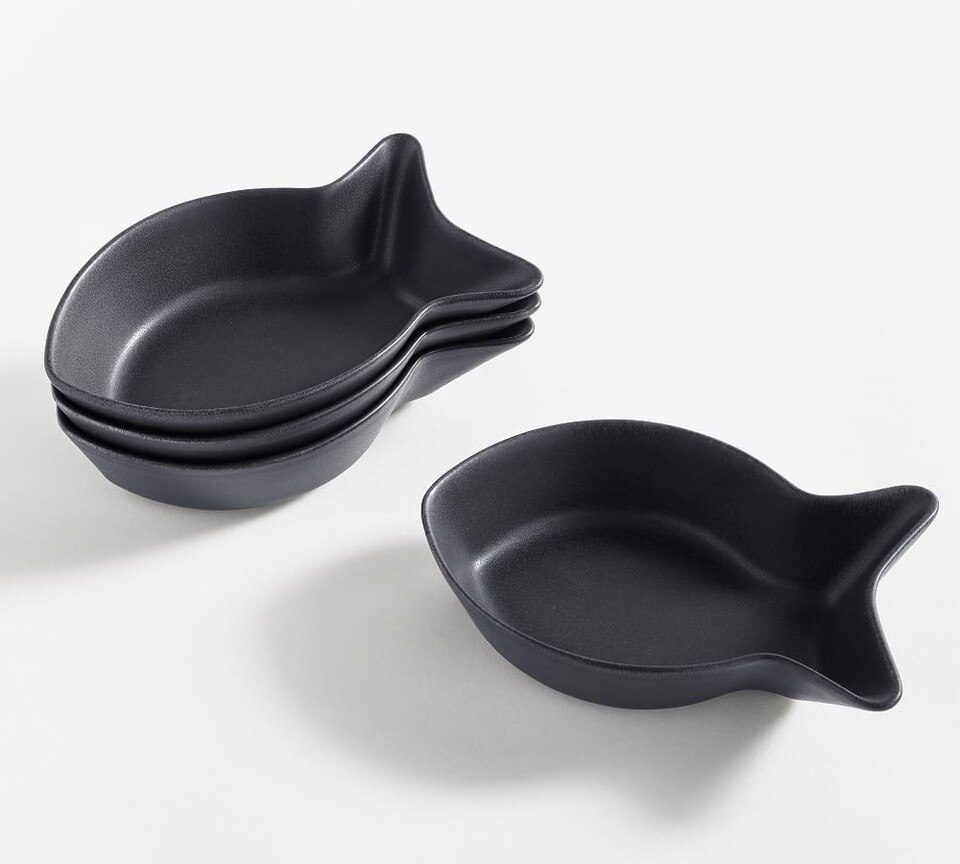 Mason Figural Fish Pet Bowl, Set of 2