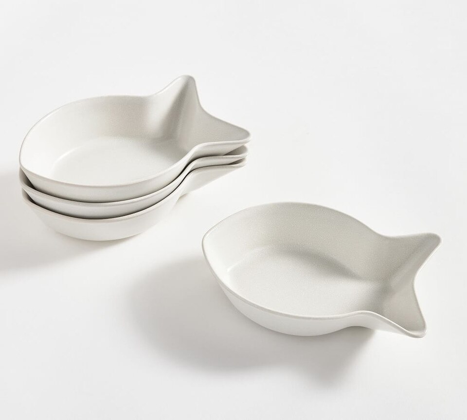 Mason Figural Fish Pet Bowl, Set of 2