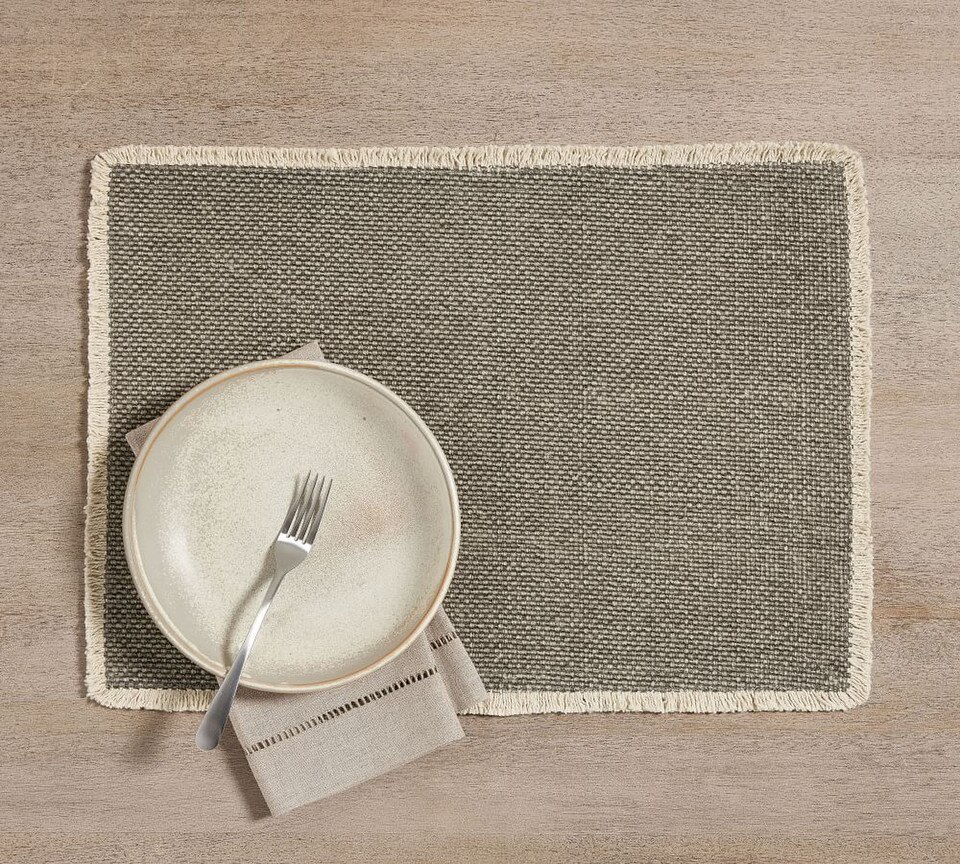 Mason Handwoven Cotton Fringe Placemats