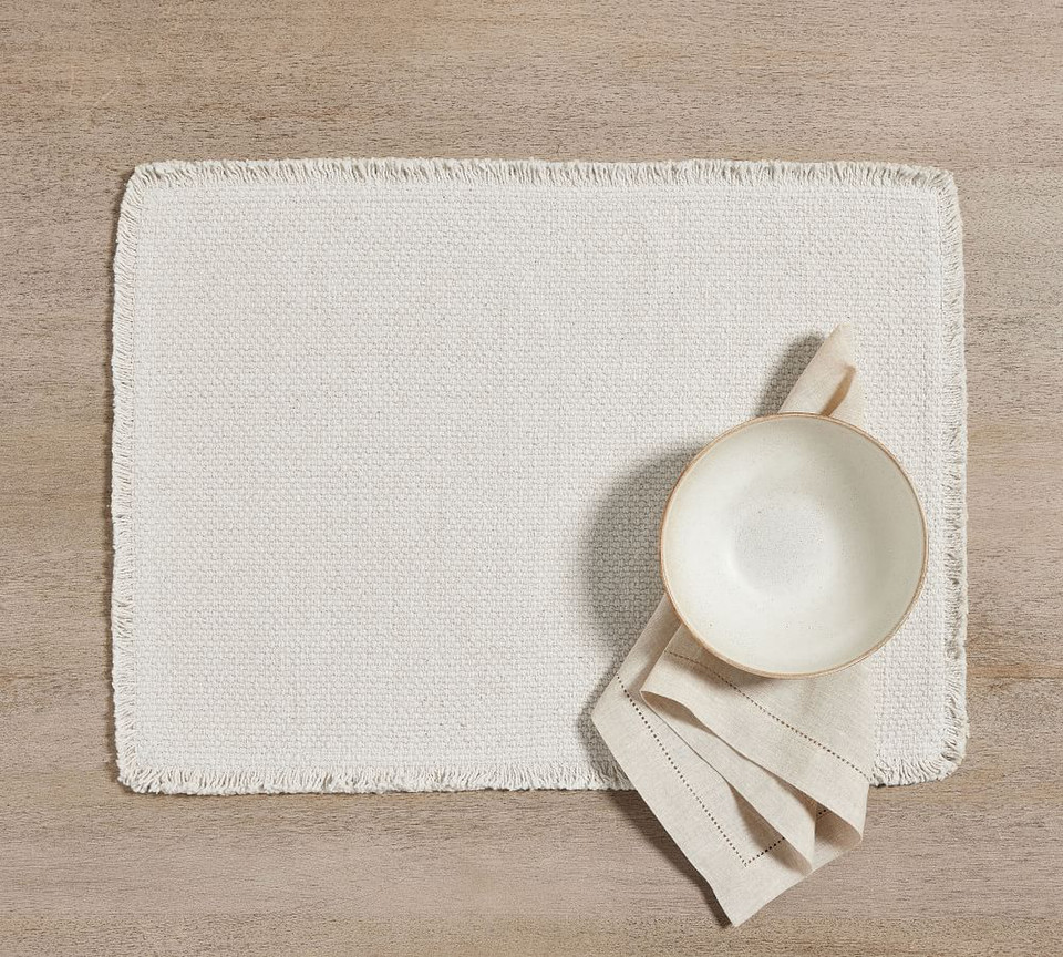Mason Handwoven Cotton Fringe Placemats