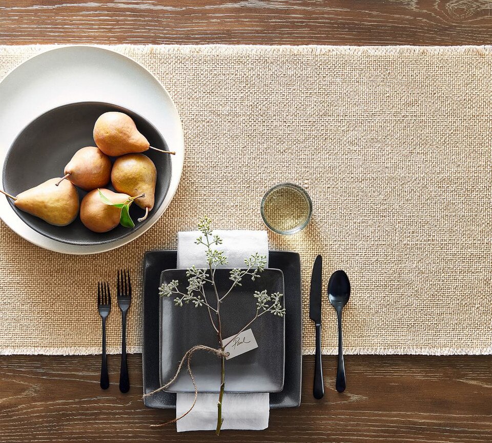 Mason Handwoven Cotton Fringe Table Runner