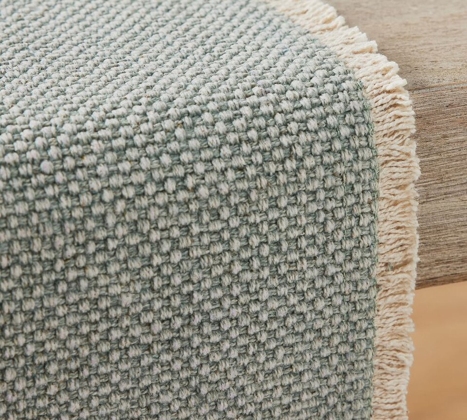 Mason Handwoven Cotton Fringe Table Runner