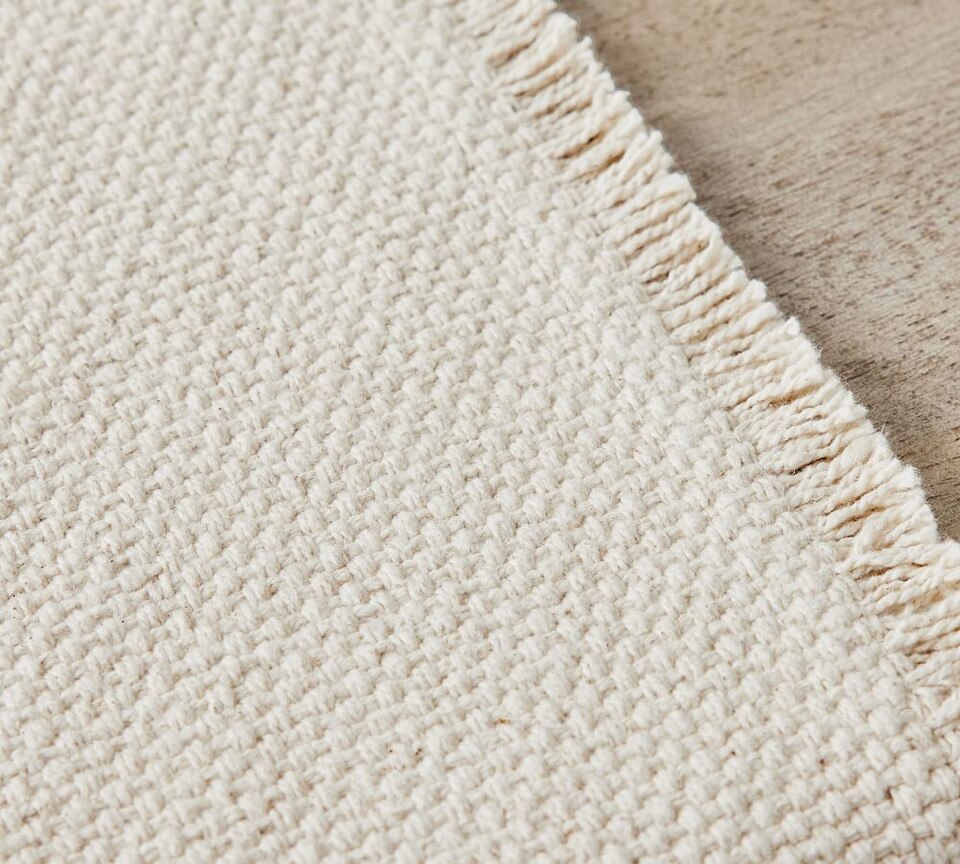 Mason Handwoven Cotton Fringe Table Runner
