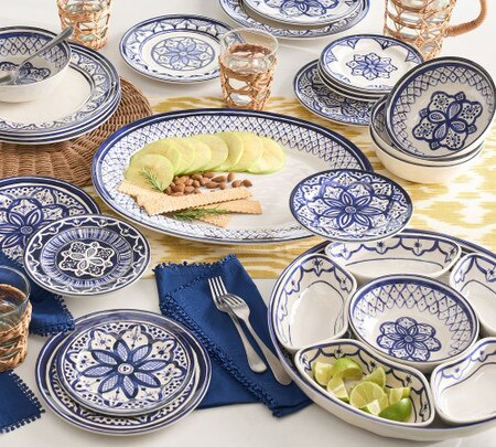 Coastal Patio Dinnerware Medina Melamine Dinnerware Collection
