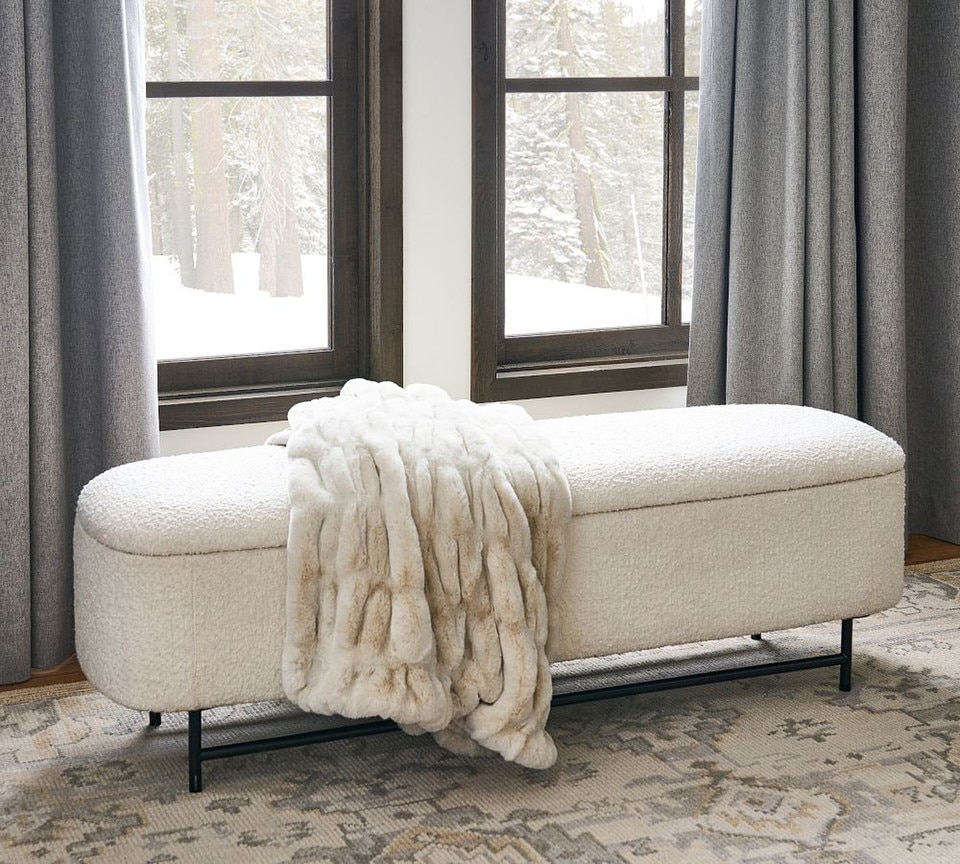 Melrose Upholstered Storage Bench (145 cm)