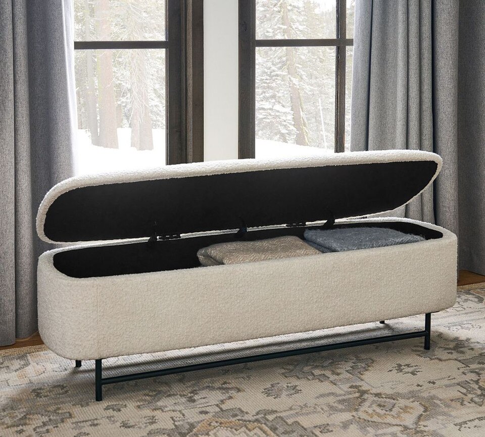 Melrose Upholstered Storage Bench (145 cm)