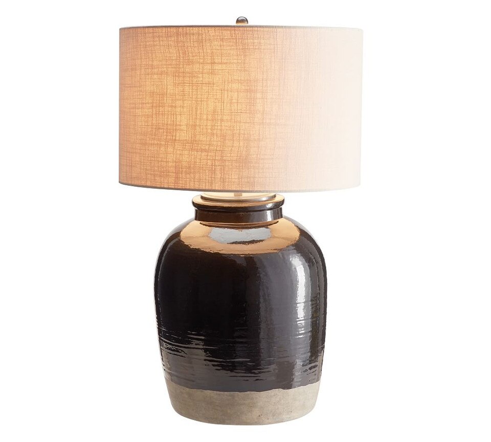 Miller Ceramic Table Lamp Base, Black