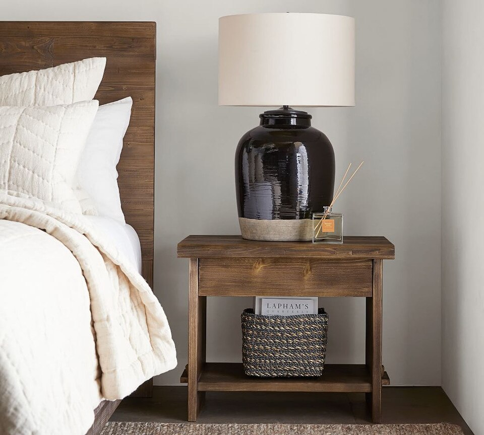 Miller Ceramic Table Lamp Base, Black