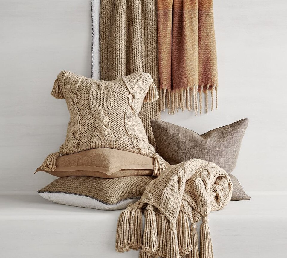 Tonal Palette Cushion Collection - Camels