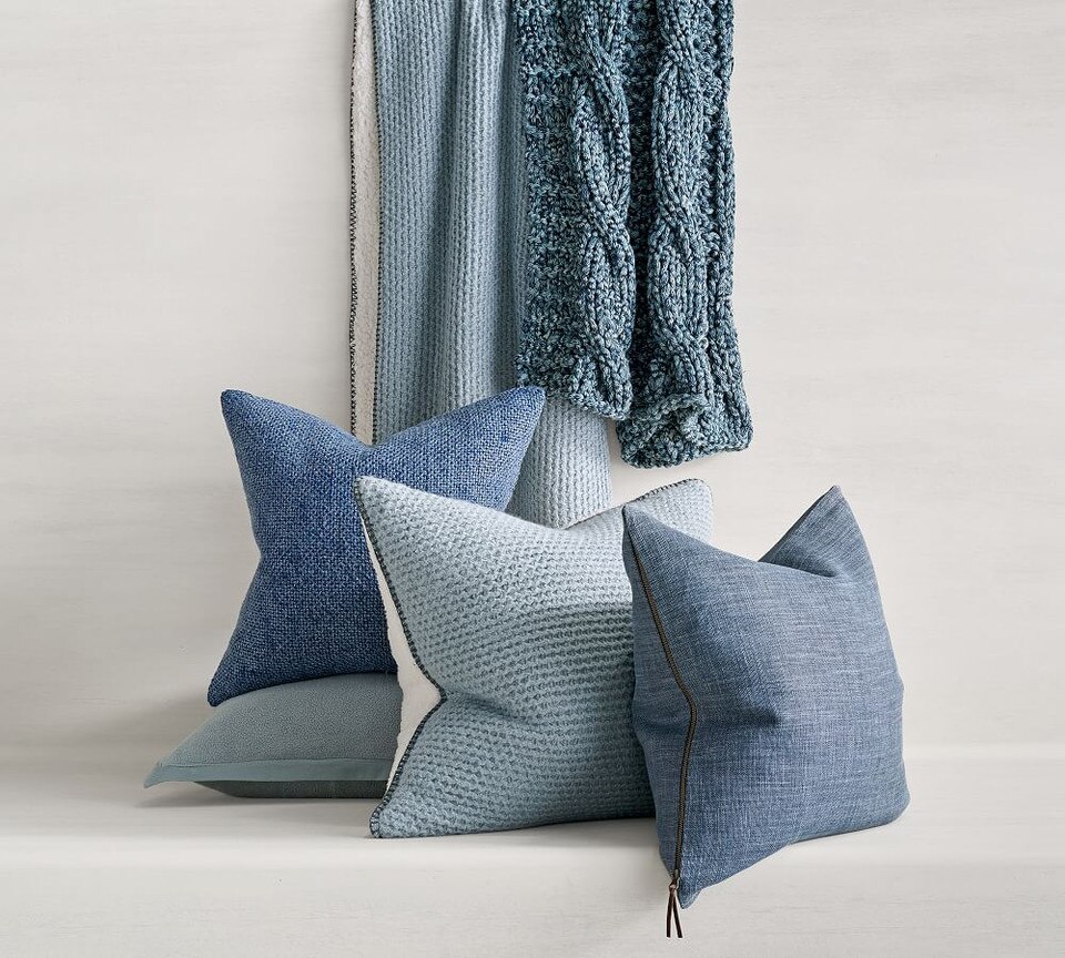 Tonal Palette Cushion Collection - Chambray Blues