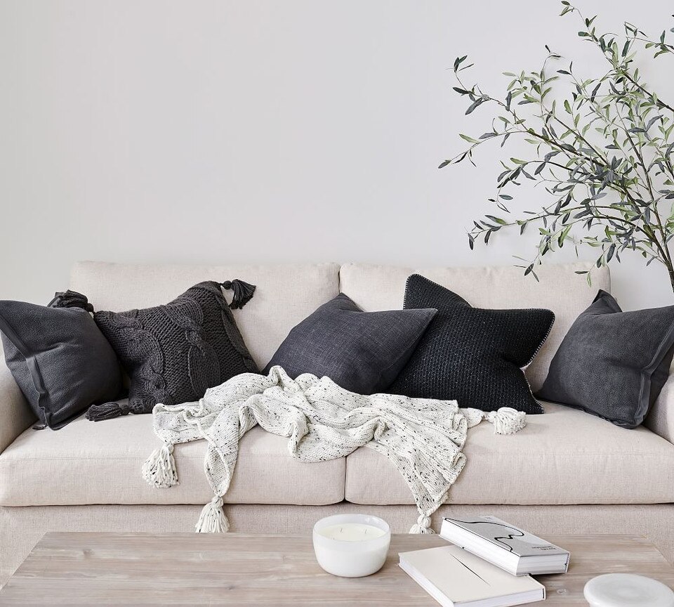 Tonal Palette Cushion Collection - Charcoal