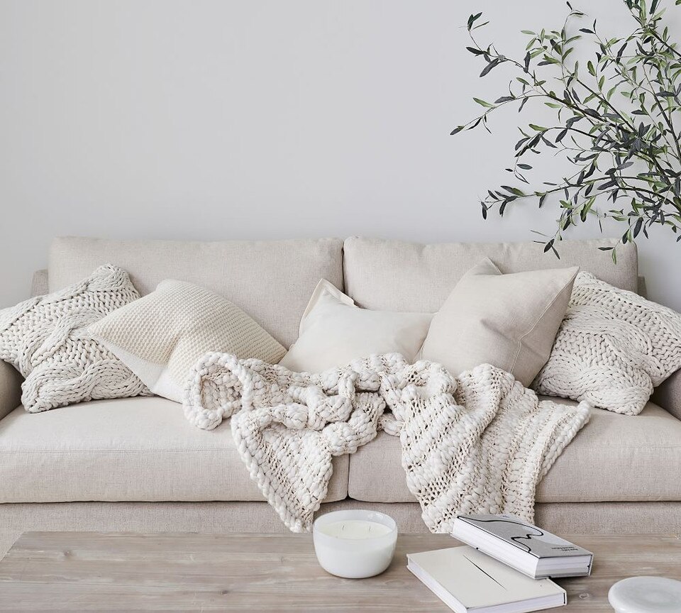 Tonal Palette Cushion Collection - Ivory