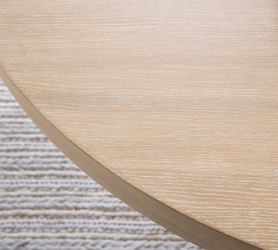 Modern Farmhouse Round Pedestal Extending Dining Table (152 cm – 198 cm)