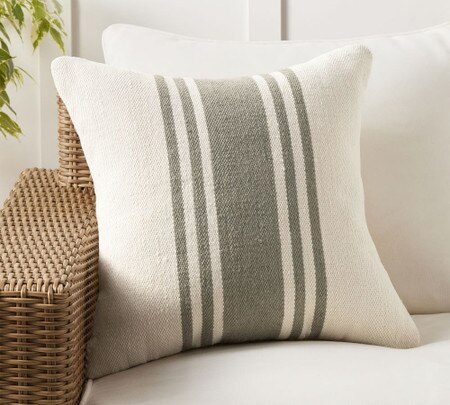Modern Farmhouse Striped Indoor/Outdoor Cushion