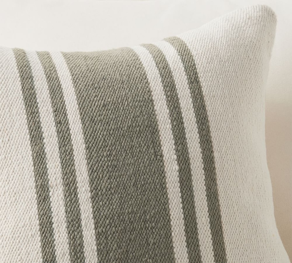 Modern Farmhouse Striped Indoor/Outdoor Cushion
