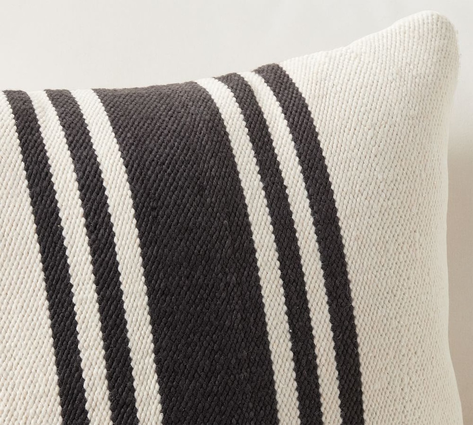 Modern Farmhouse Striped Indoor/Outdoor Cushion