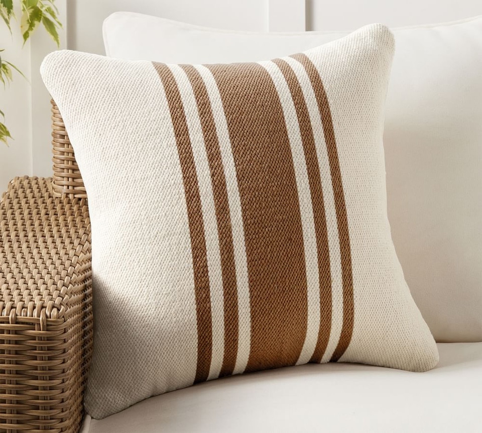 Modern Farmhouse Striped Indoor/Outdoor Cushion