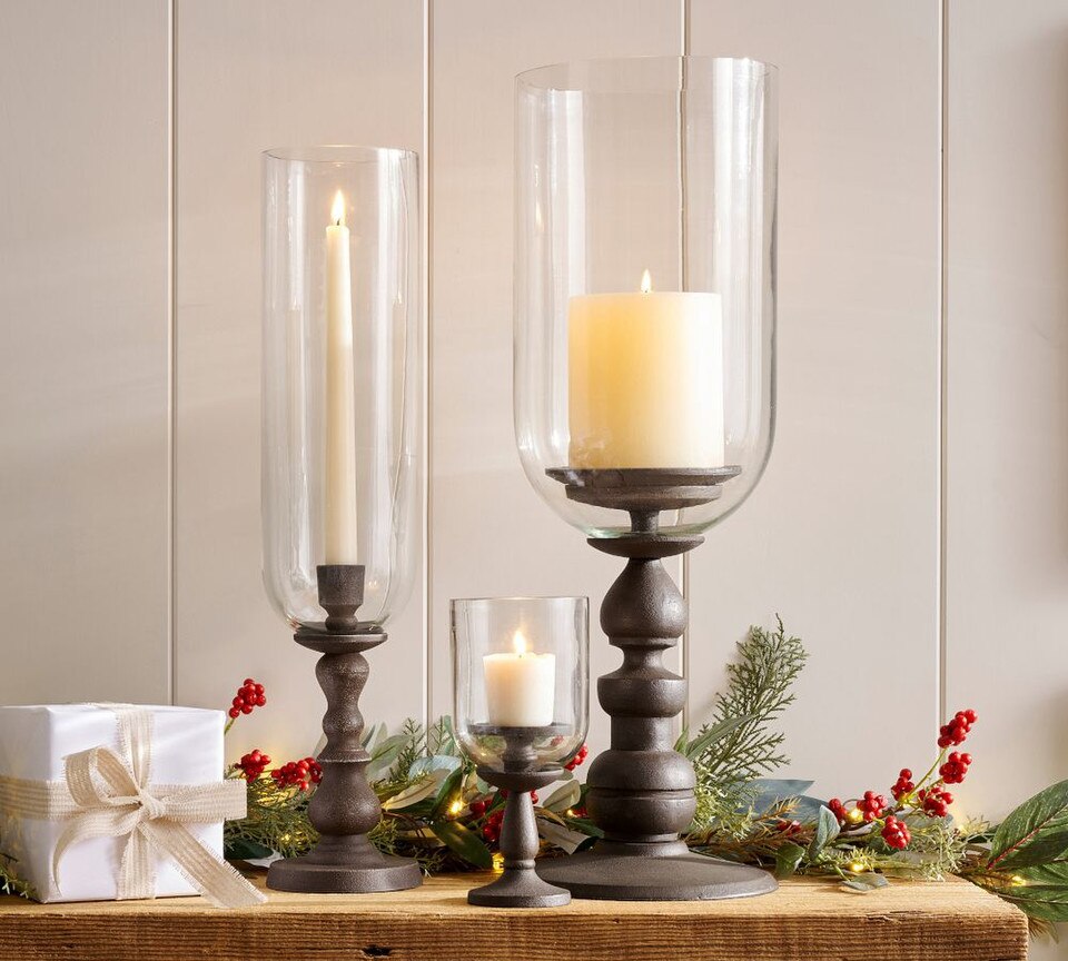 Napa Pillar Hurricane Candleholder