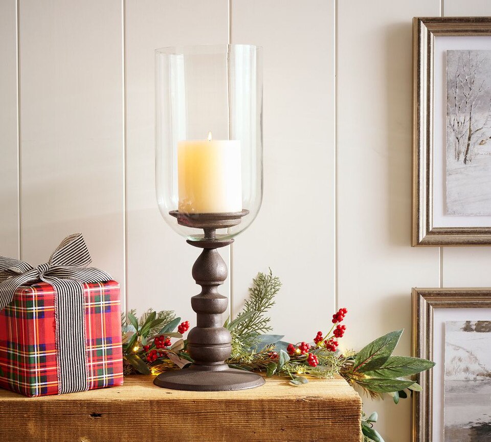 Napa Pillar Hurricane Candleholder
