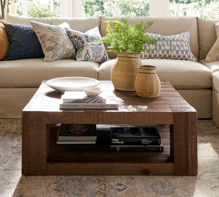 Rockport Square Reclaimed Wood Coffee Table (112 cm) Pottery