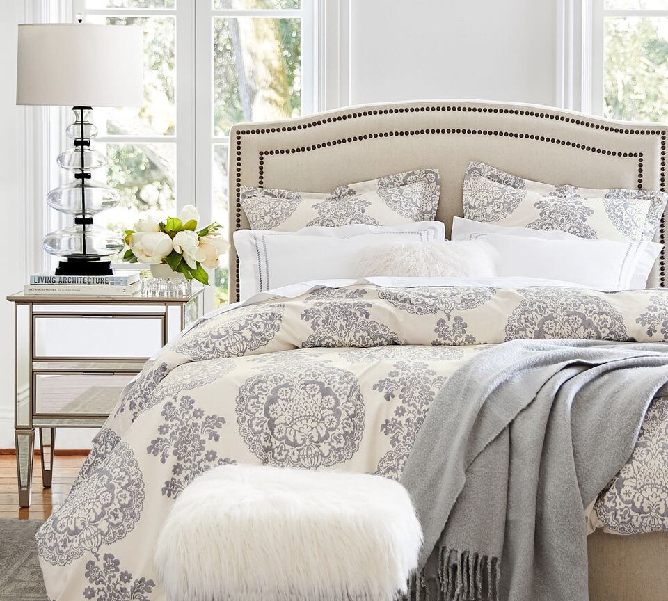 Park Mirrored 2-Drawer Bedside Table | Pottery Barn Australia