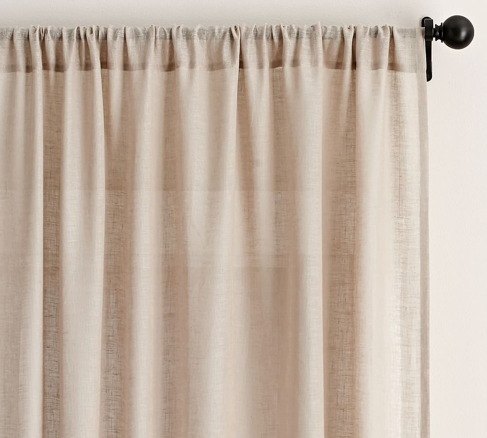 Belgian Linen Flax Sheer Curtain - Flax