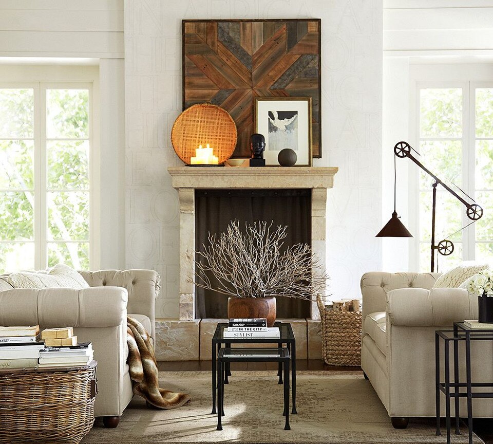 Chesterfield Upholstered Sofa (218 cm) | Pottery Barn AU