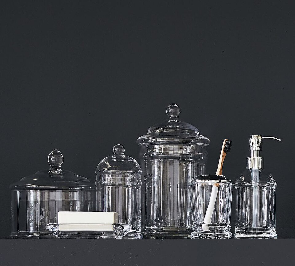 Classic Handcrafted Glass Bathroom Accessories
