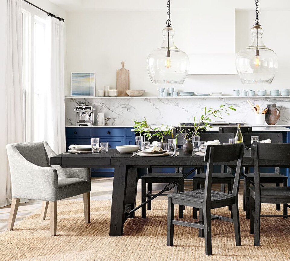 Classic Slope Upholstered Dining Armchair