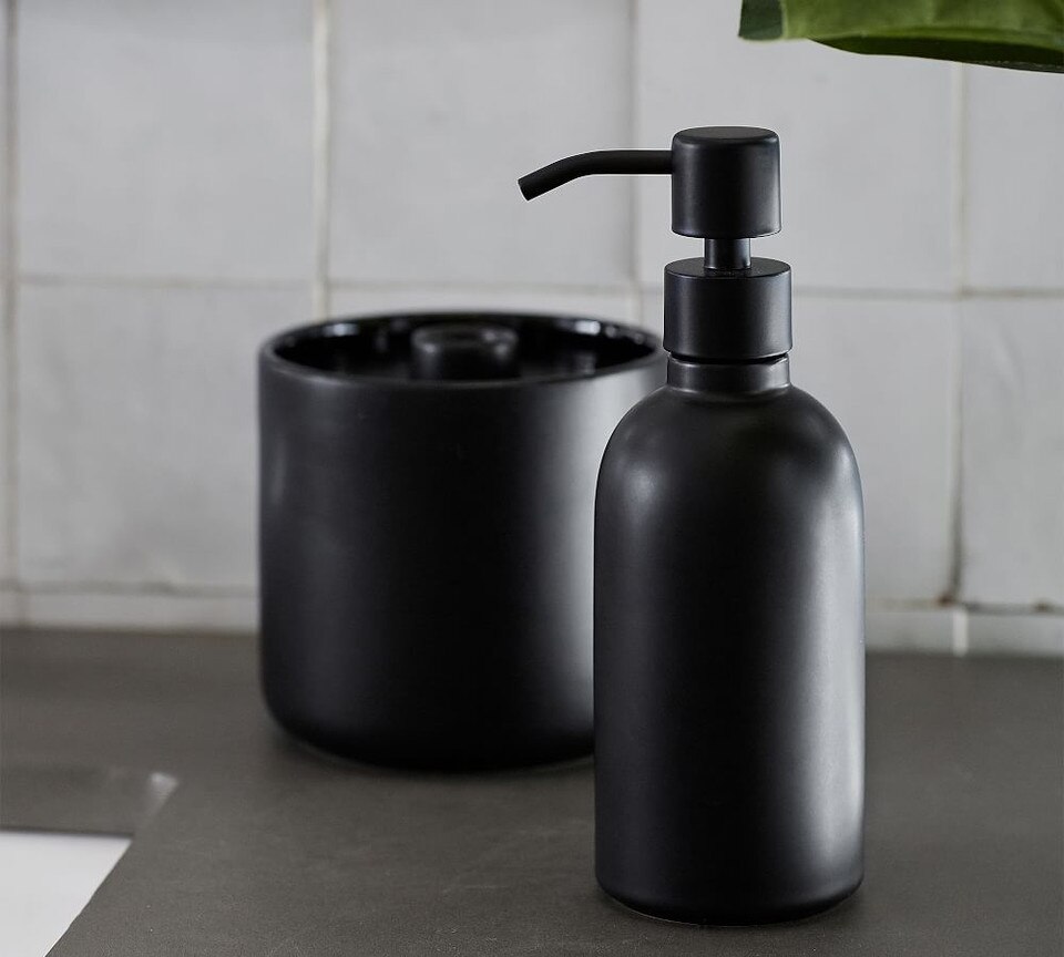 Matte Black Porcelain Bathroom Accessories