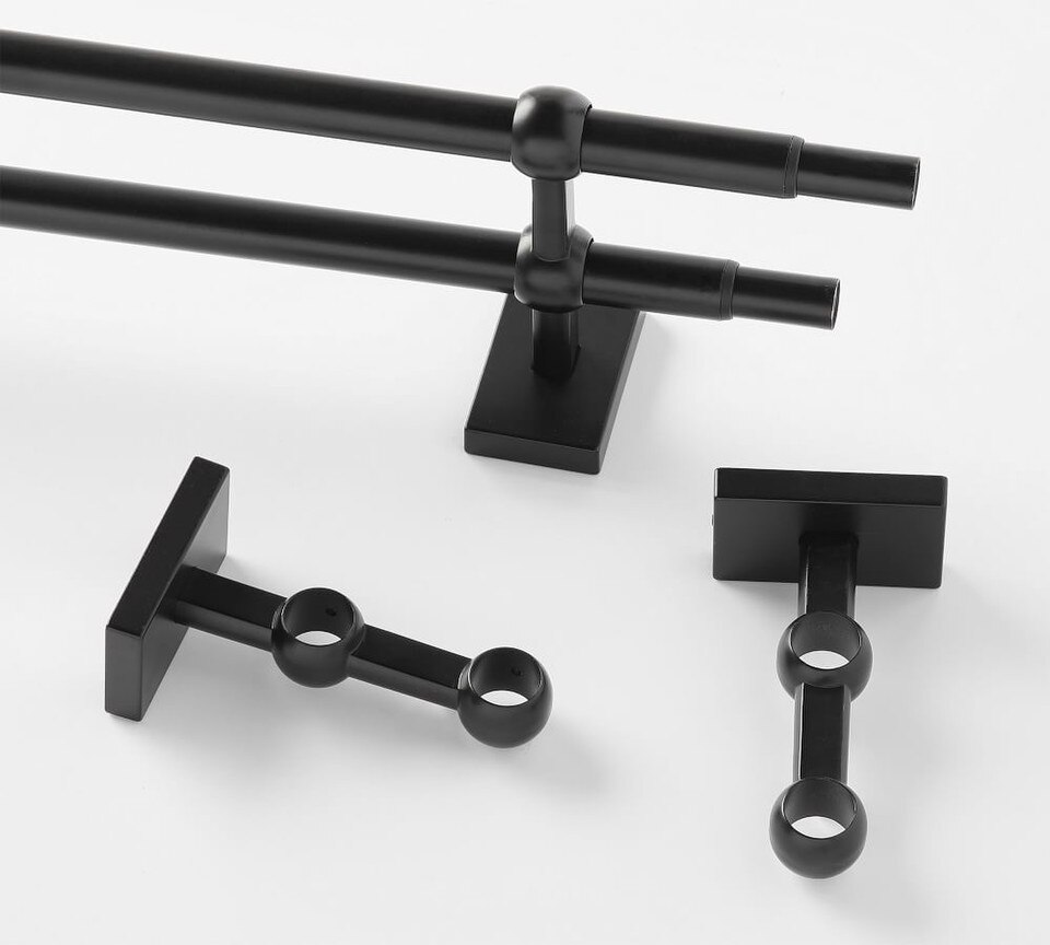 Standard Double Curtain Rod & Wall Bracket