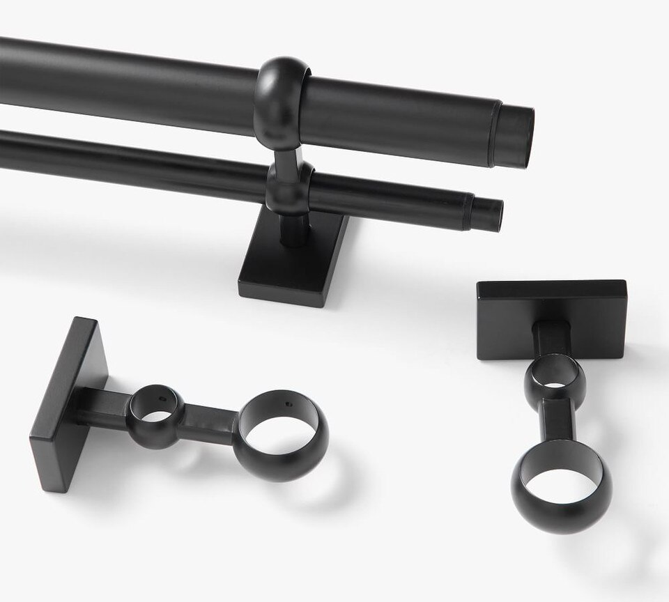 Standard Double Curtain Rod & Wall Bracket