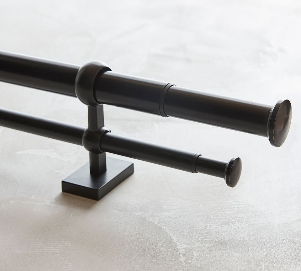 Standard Double Curtain Rod & Wall Bracket