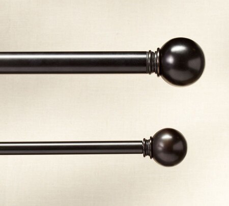 Pb Standard Ball Finial Curtain Rod Antique Bronze Finish Pottery Barn Australia Curtain Rod Antique Bronze Finish, Antique Bronze Curtain Rod