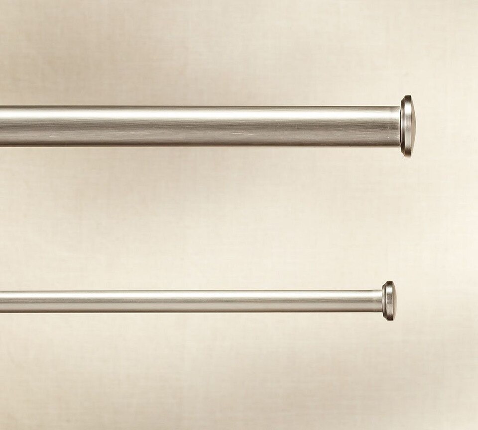 PB Standard Endcap Finial & Curtain Rod - Pewter Finish