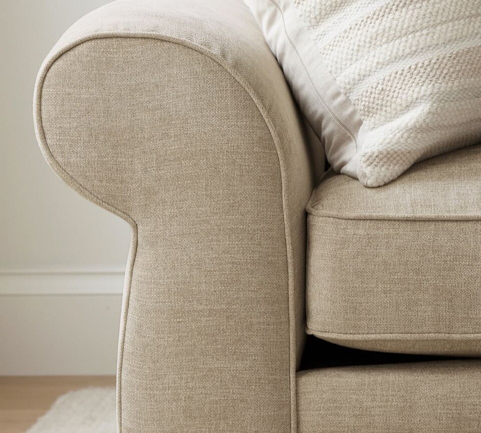 Pearce Roll Arm Upholstered 3-Piece L-Sectional with Wedge (307 cm)