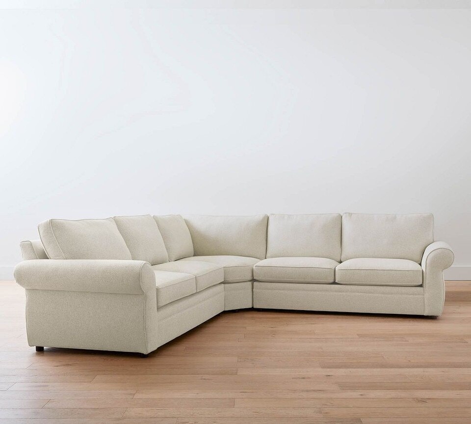 Pearce Roll Arm Upholstered 3-Piece L-Sectional with Wedge (307 cm)