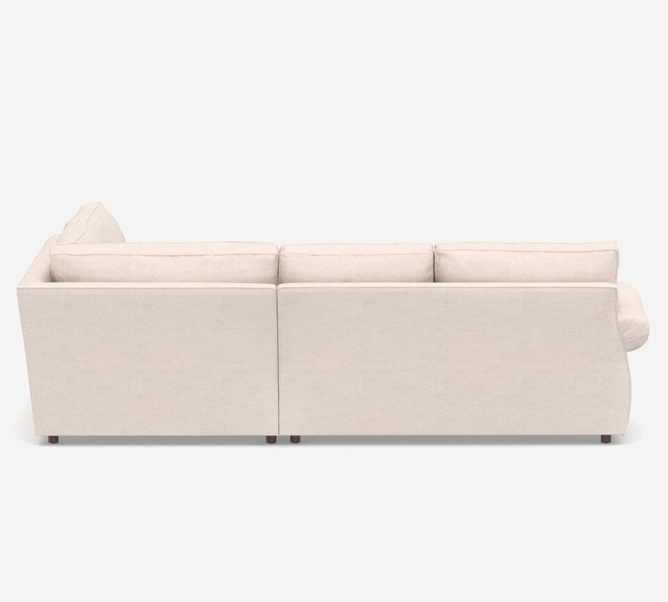 Pearce Roll Arm Upholstered 3-Piece Sectional with Wedge (311 cm)