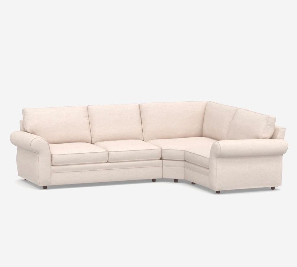 Pearce Roll Arm Upholstered 3-Piece Sectional with Wedge (311 cm)