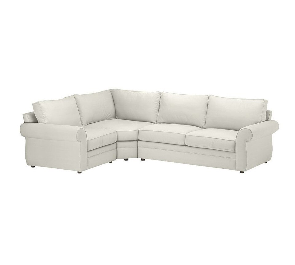 Pearce Roll Arm Upholstered 3-Piece Sectional with Wedge (311 cm)