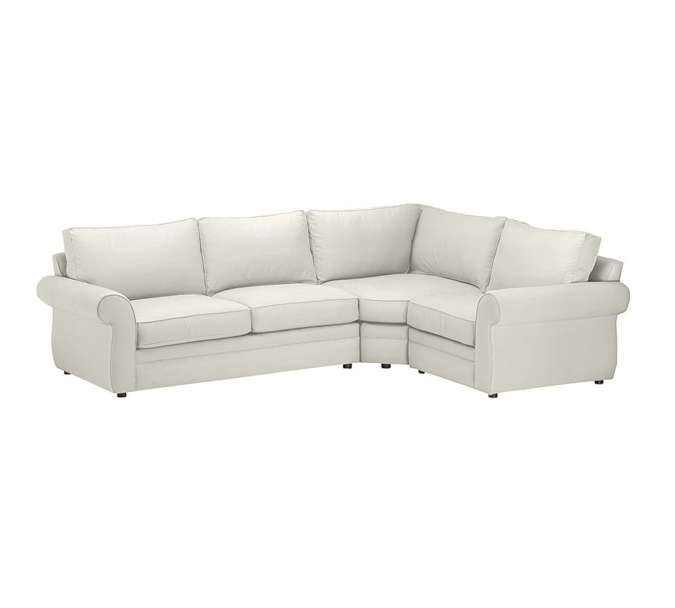 Pearce Roll Arm Upholstered 3-Piece Sectional with Wedge (311 cm)